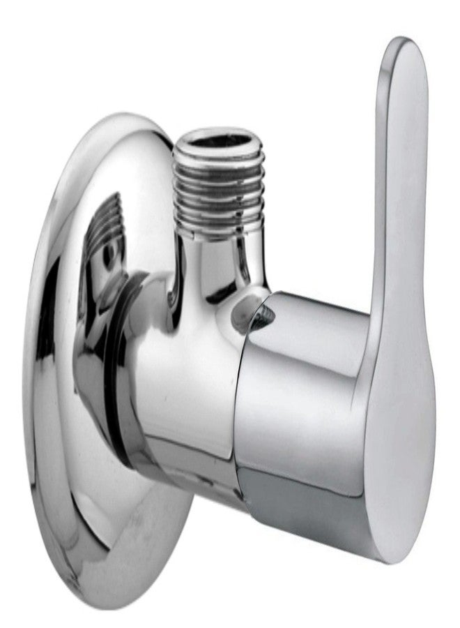 صمام زاوية نحاسي من DRIZZLE Fusion لحنفيات الحمامات، وسخانات المياه، وتوصيلات أحواض الغسيل (لون فضي، تشطيب كروم)